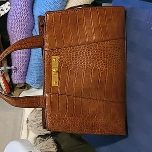 MANGO Brown Bag with lock closure